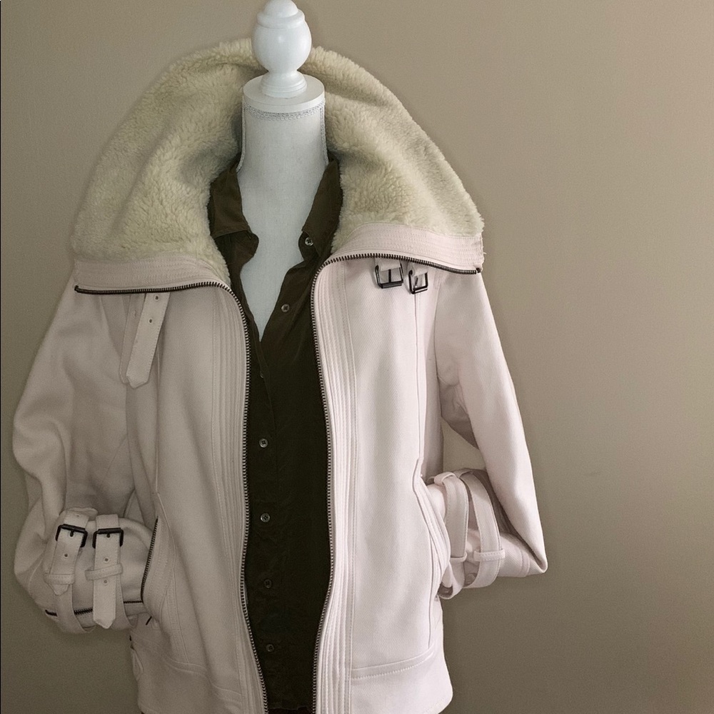 ** Banana Republic Wool/shearling Bomber Jacket**